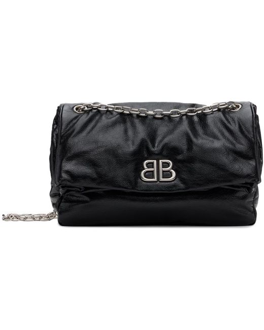 Balenciaga Black Monaco Medium Chain Bag