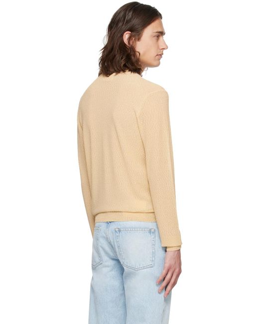 AMI Blue Semi-Sheer Sweater for men