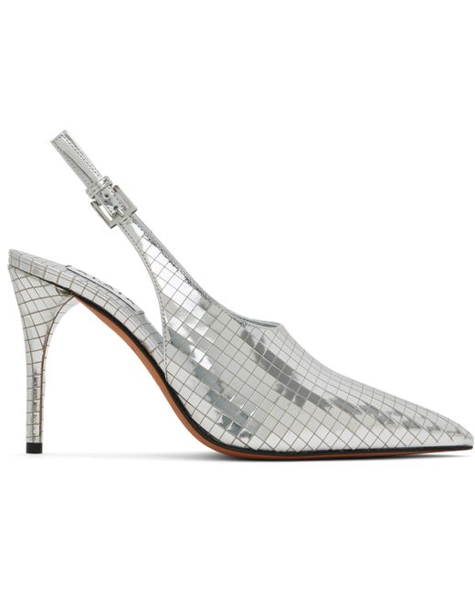 Alaïa White Art Deco Slingback Heels
