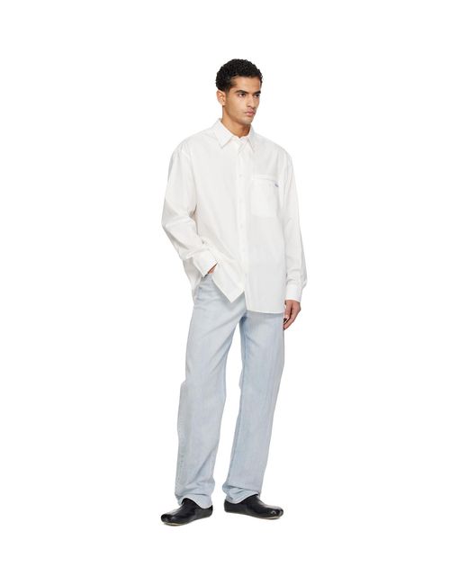 MM6 by Maison Margiela White 5 Pockets Jeans for men