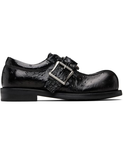 Martine Rose Black O-Ring Bulb Toe Loafers for men
