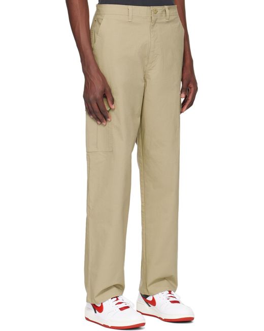 Nike Natural Khaki Embroidered Cargo Pants for men