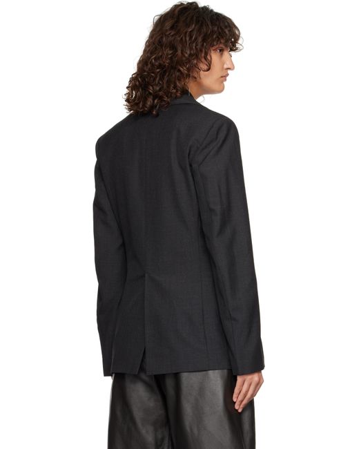 Lemaire グレー フィット シングルジャケット Black