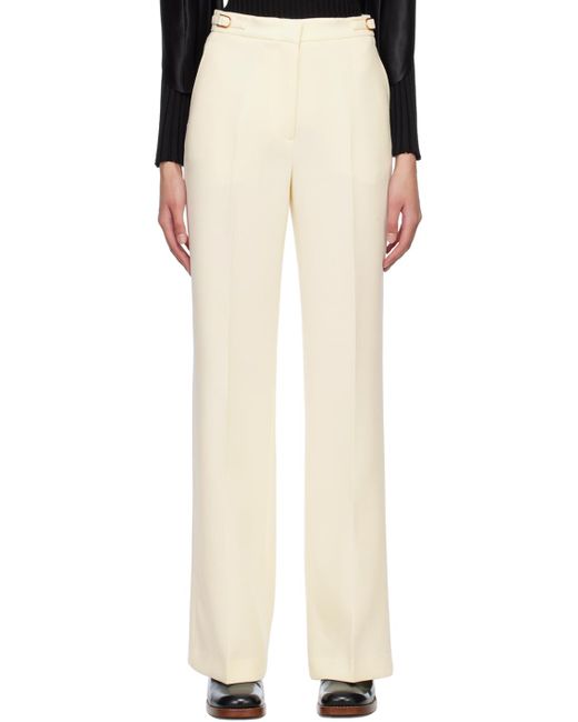 Gabriela Hearst Natural Off-white Vesta Trousers