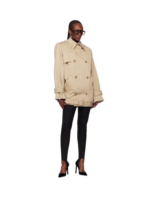 Mugler Natural Dropped Trench Coat