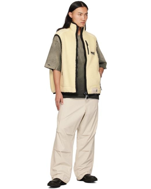 Maison Mihara Yasuhiro Natural Ripstop Parachute Trousers for men