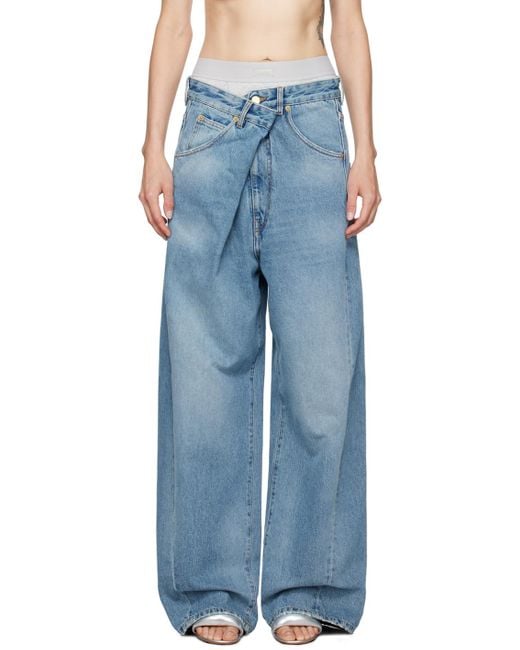 DARKPARK Blue Ines Fold Over Jeans