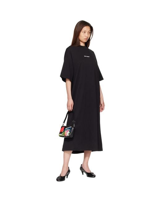 Palm Angels Black 'Milan La' T-Shirt Maxi Dress