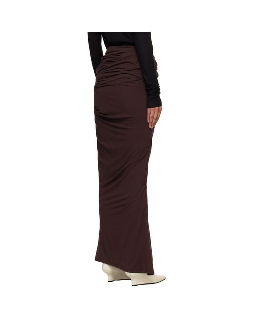 Entire studios Black Drape Maxi Skirt