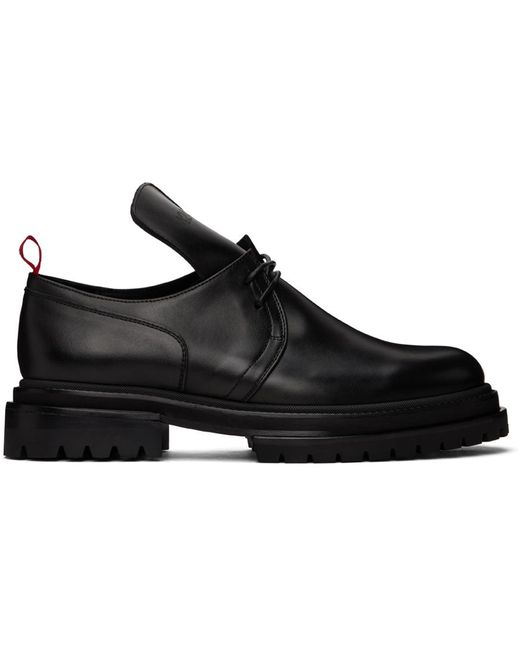 424 Black Embossed Derbys for men