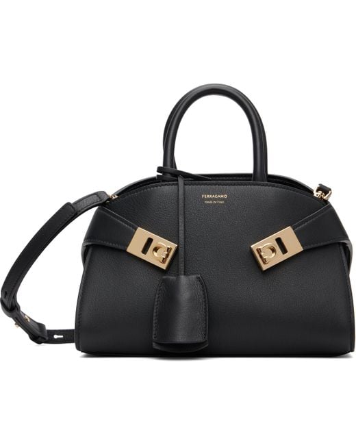 Ferragamo ブラック ミニ Hug Bicolor バッグ Black