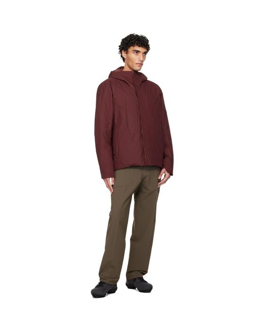 Veilance Red Burgundy Altus Down Jacket for men