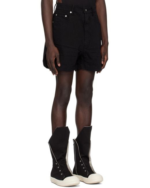 Rick Owens Black Geth Shorts for men