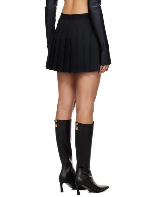 Versace Black Pleated Mini Skirt