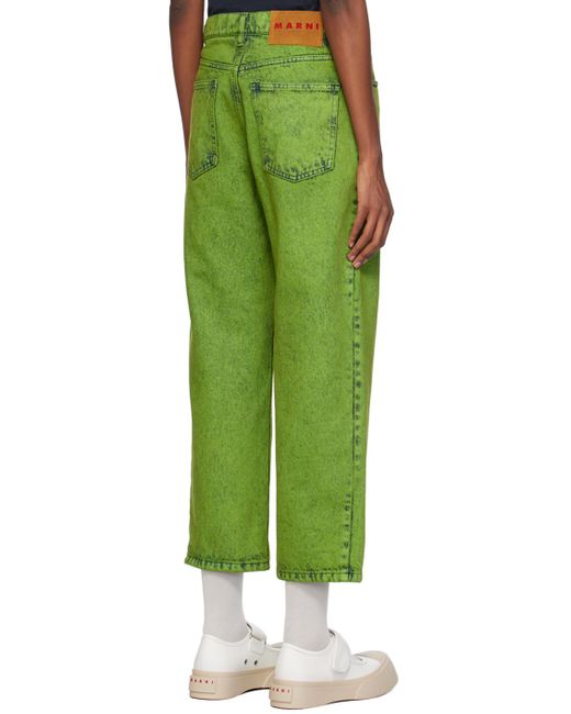 Marni Green Five-pocket Jeans