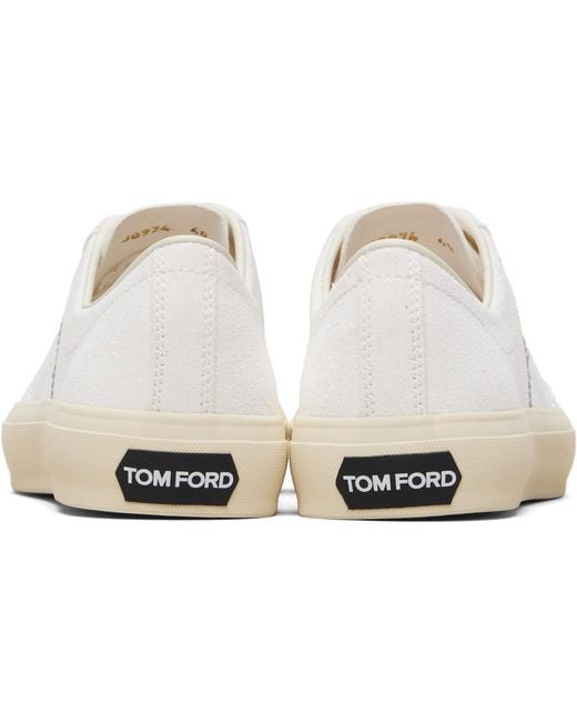 Tom Ford Black Suede & Printed Alligator Cambridge Sneakers for men