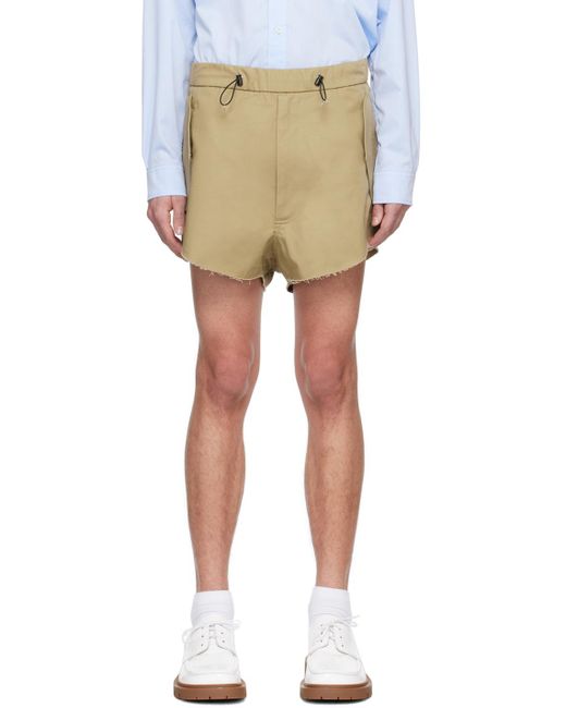 Random Identities Natural Zip Shorts for men
