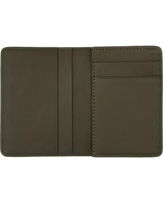 A.P.C. Green Khaki Stefan Card Holder for men