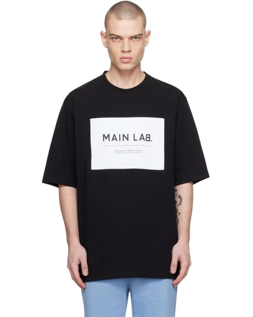 メンズ Balmain Label Tシャツ Black