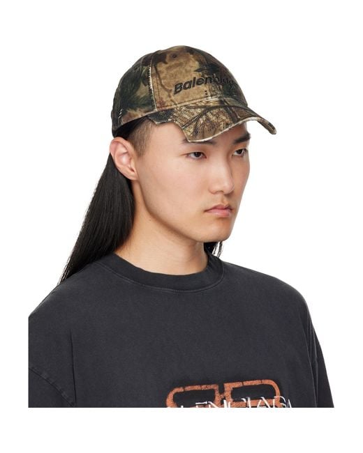 Balenciaga Blue Khaki Camo Cap for men