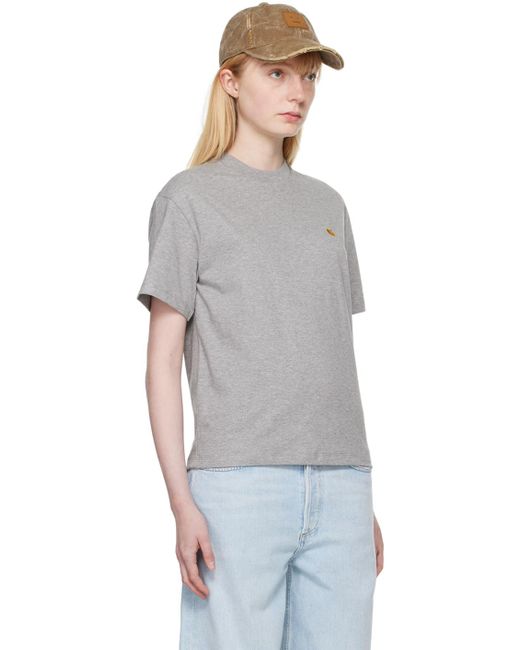 T-shirt gris - chase Carhartt en coloris Black