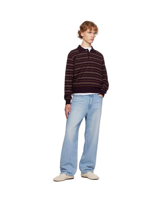 DUNST Collared Striped Polo for men