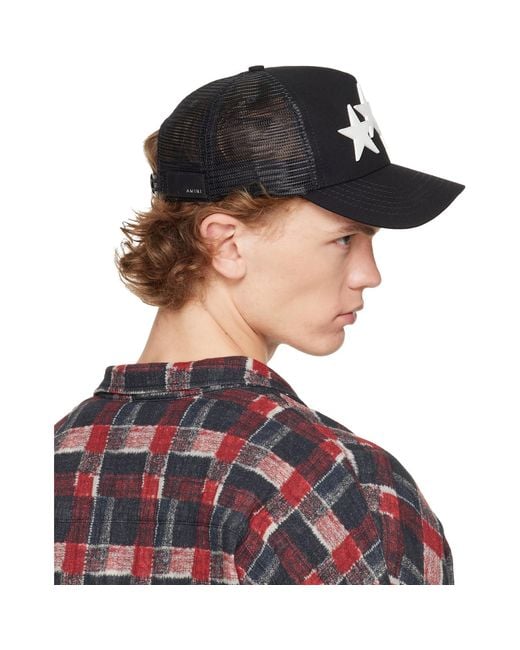 Amiri Blue 3 Star Trucker Cap for men