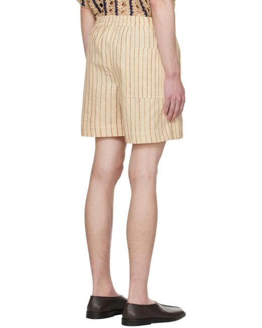 HARAGO Multicolor Off- Striped Shorts for men