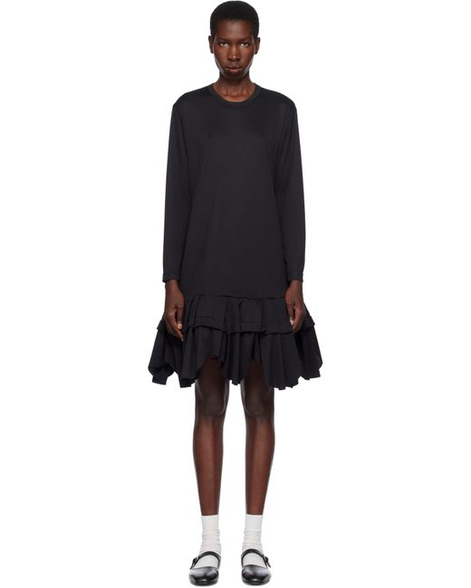 Robe Midi Noire En Polyester À Garniture Structurée En Tulle De Nylon Comme des Garçons en coloris Black