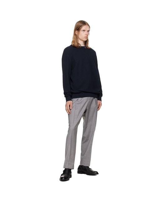 Boss Black Pleated Trousers for men