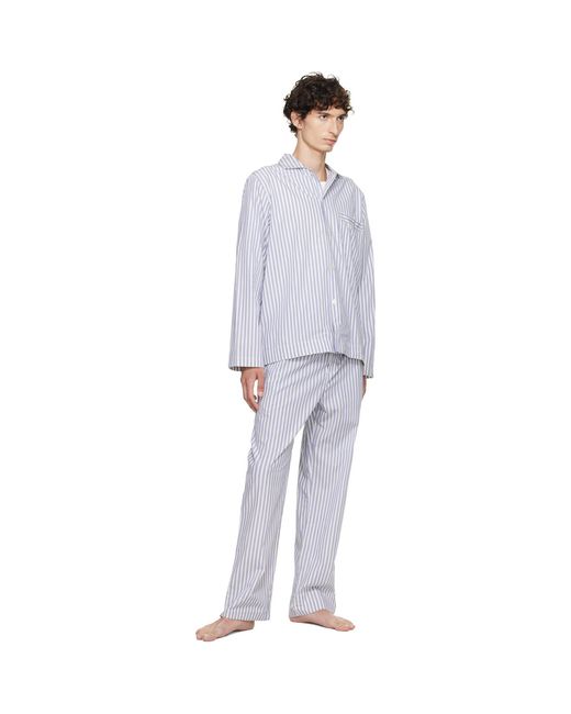 Tekla Purple Poplin Pyjama Pants for men