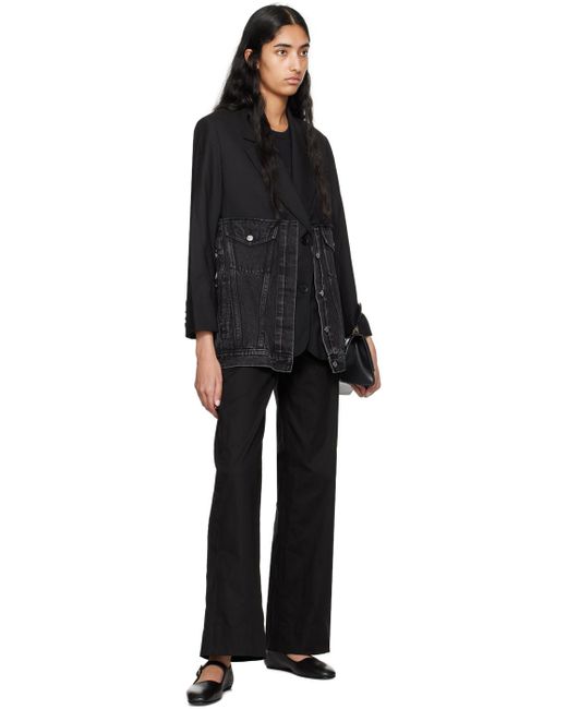 3.1 Phillip Lim Black Wide Leg Pleated Trousers