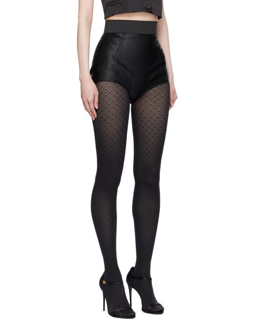 Dolce & Gabbana ブラック マーキゼット ハイウエスト ショーツ Black