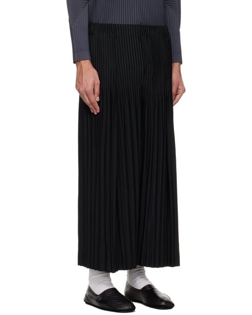Homme Plissé Issey Miyake Black Monthly Colors December Trousers for men