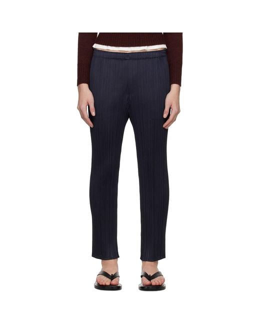 Pleats Please Issey Miyake Blue June New Colorful Basics 4 Trousers