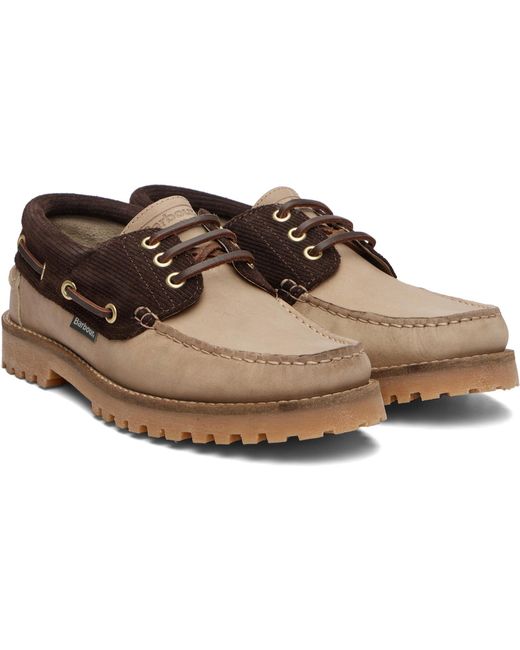 Barbour Black Re-Engineered Deck Boat Shoes for men