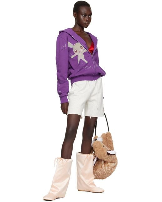 PRAYING Satin Knee-High Ballet Boots in Natural | Lyst UK