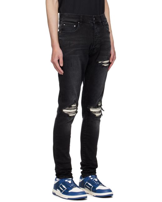 Amiri Black Mx1 Ultrasuede Jeans for men