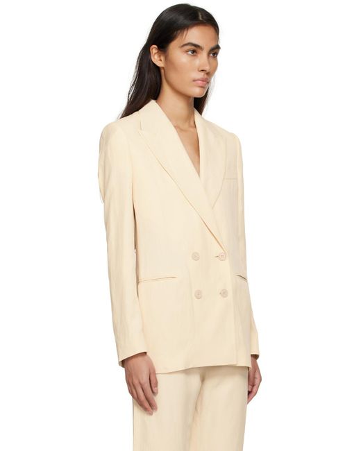 Stella McCartney Natural Off-white Double-breasted Blazer