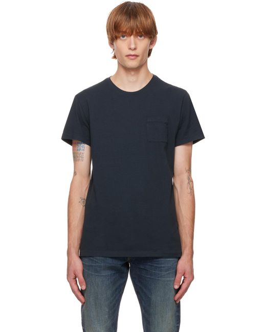 RRL Black Garment-dyed T-shirt for men