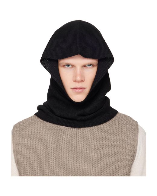 Homme Plissé Issey Miyake Black Cashmere Winter Gear Snood for men