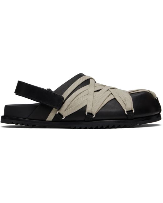Rick Owens Black Hollywood Megalaced Granola Mules