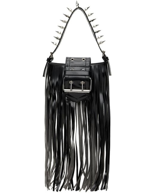 Mini sac à frange VAQUERA en coloris Black