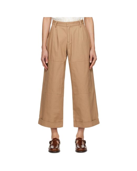 Commas Natural Taupe Patch Trousers for men