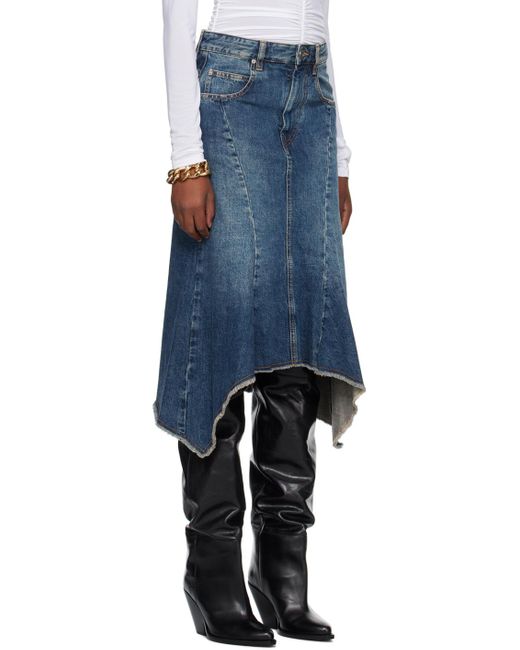 Jupe midi nyda bleue en denim Isabel Marant en coloris Bleu Lyst