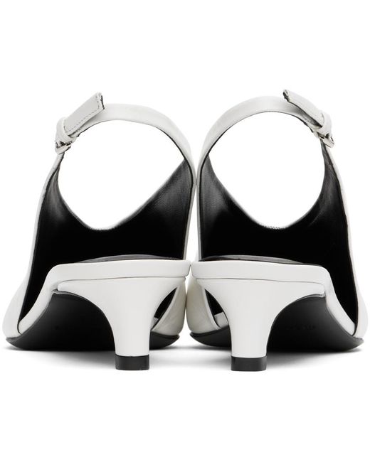 Jil Sander Black Slingback Heels