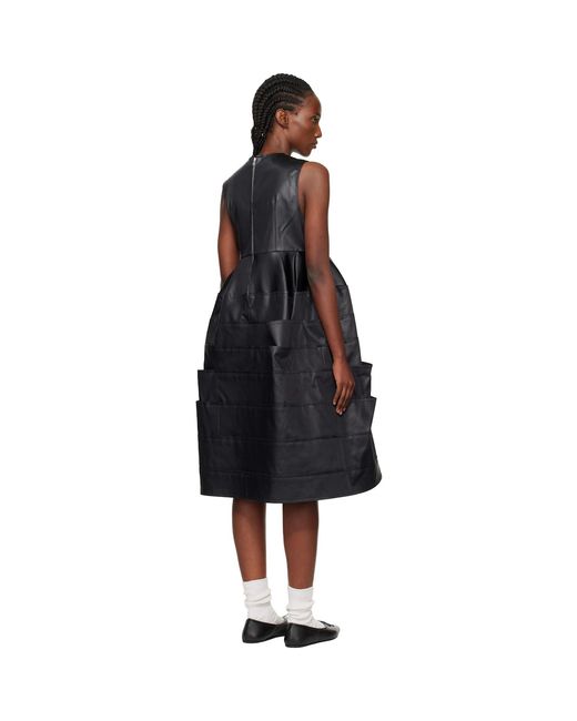 Tao Comme Des Garçons Black Satin Midi Dress