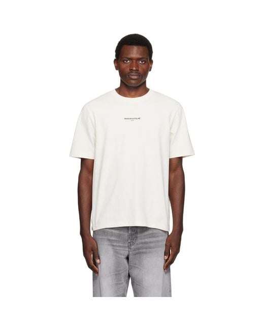 Maison Kitsuné White Off- Paris' Comfort T-Shirt for men