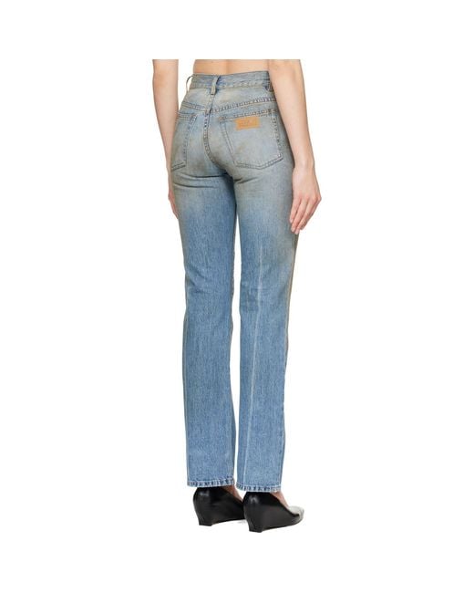 MM6 by Maison Margiela Blue Straight-leg Jeans