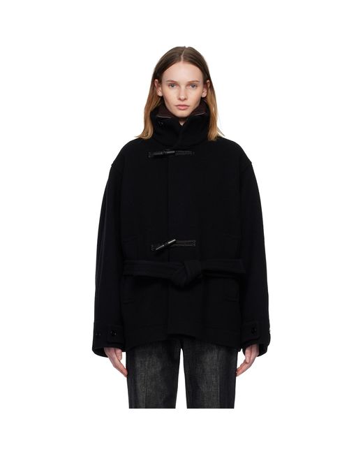 Lemaire Black Short Duffle Coat